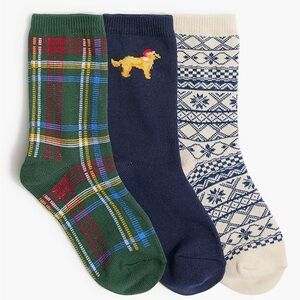J. Crew Boys' Holiday Socks 3-Pack - CE170 - Size S - NWT